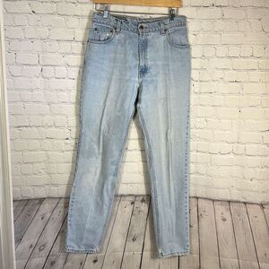Vintage 90s Levis 550 Relaxed Fit Tapered Leg Womens Size 13 JR Light Blue
